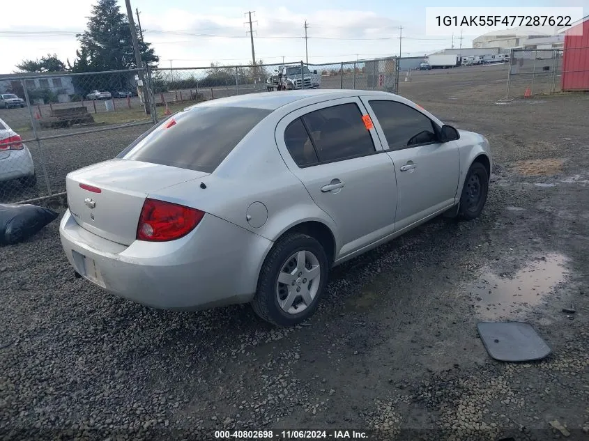 2007 Chevrolet Cobalt Ls VIN: 1G1AK55F477287622 Lot: 40802698