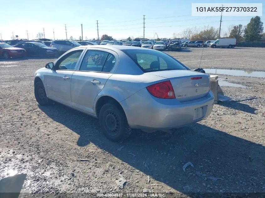 2007 Chevrolet Cobalt Ls VIN: 1G1AK55F277370322 Lot: 40804837