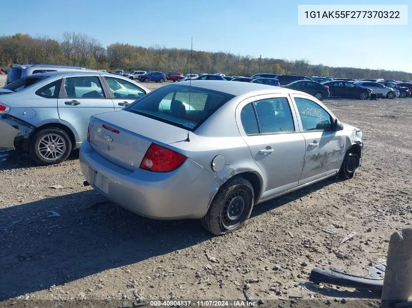 2007 Chevrolet Cobalt Ls VIN: 1G1AK55F277370322 Lot: 40804837