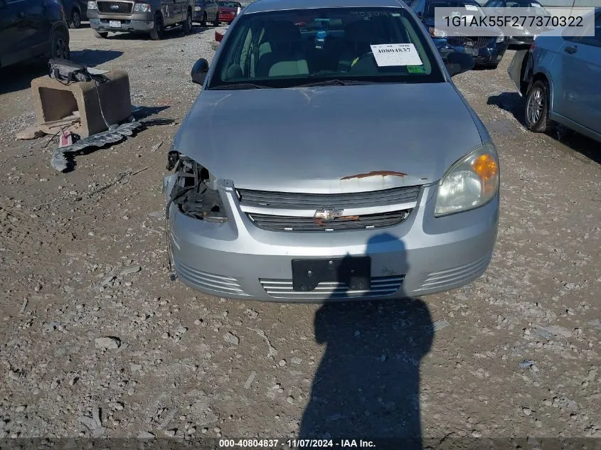 2007 Chevrolet Cobalt Ls VIN: 1G1AK55F277370322 Lot: 40804837