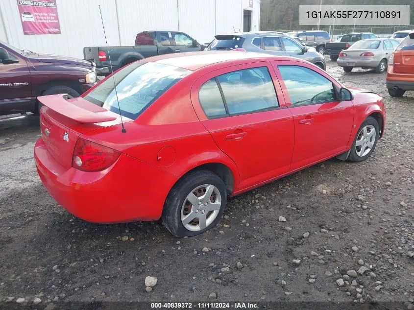 2007 Chevrolet Cobalt Ls VIN: 1G1AK55F277110891 Lot: 40839372