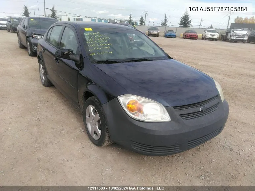 2008 Chevrolet Cobalt Ls VIN: 1G1AJ55F787105884 Lot: 12117583