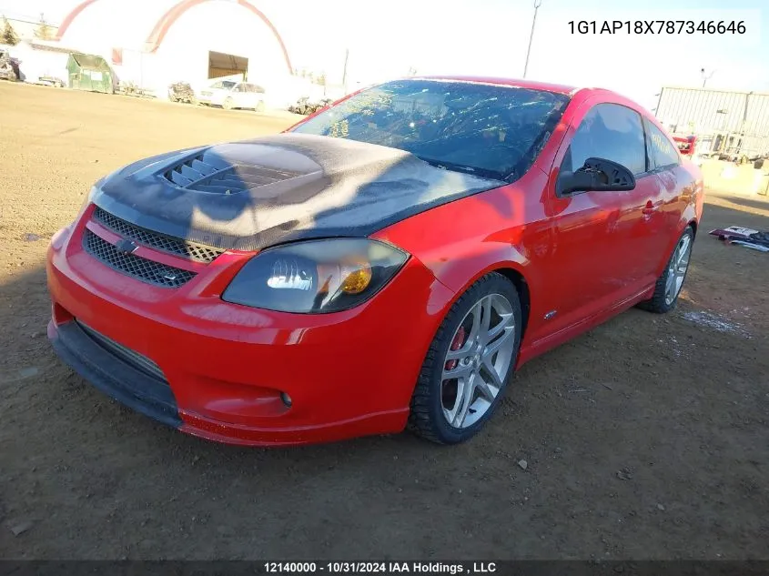 2008 Chevrolet Cobalt Ss VIN: 1G1AP18X787346646 Lot: 12140000