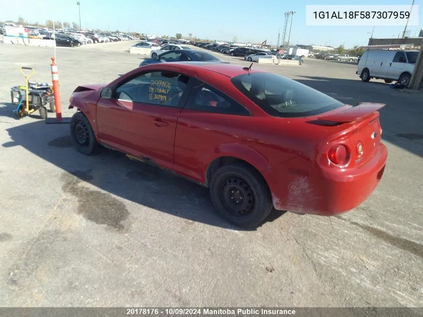 2008 Chevrolet Cobalt Lt VIN: 1G1AL18F587307959 Lot: 20178176