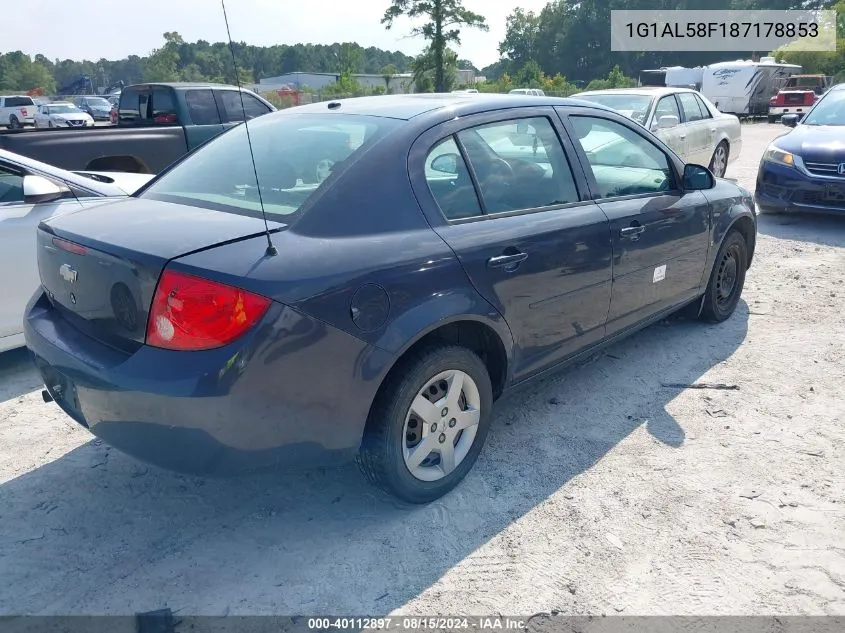 2008 Chevrolet Cobalt Lt VIN: 1G1AL58F187178853 Lot: 40112897