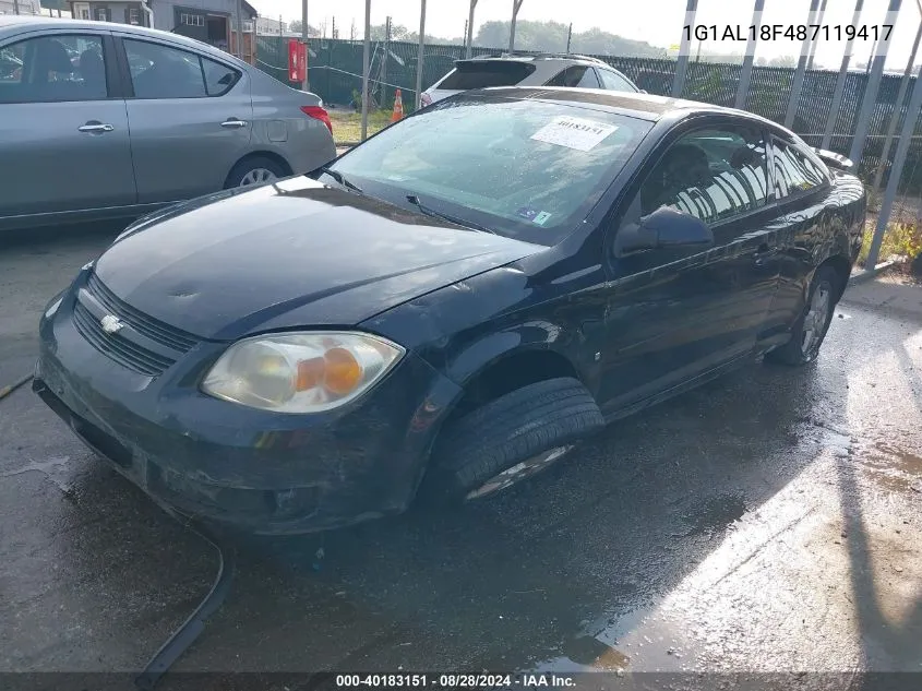 2008 Chevrolet Cobalt Lt VIN: 1G1AL18F487119417 Lot: 40183151