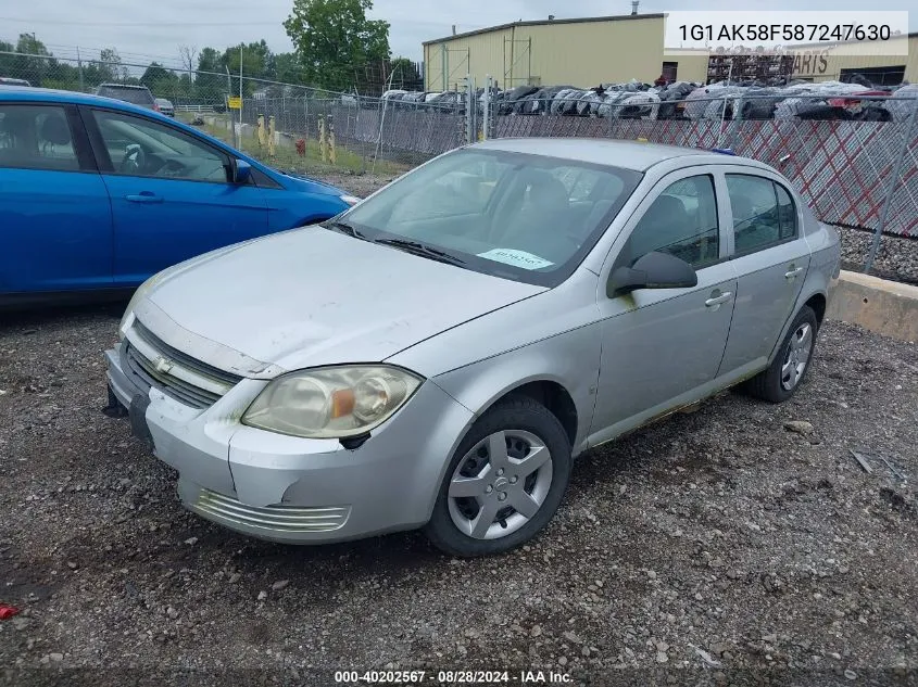 2008 Chevrolet Cobalt Ls VIN: 1G1AK58F587247630 Lot: 40202567