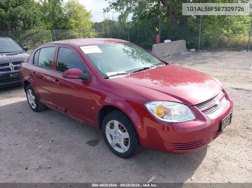 2008 Chevrolet Cobalt Lt VIN: 1G1AL58F587329726 Lot: 40203504