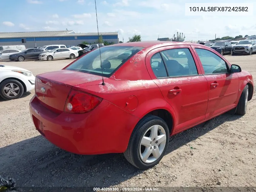 2008 Chevrolet Cobalt Lt VIN: 1G1AL58FX87242582 Lot: 40259380