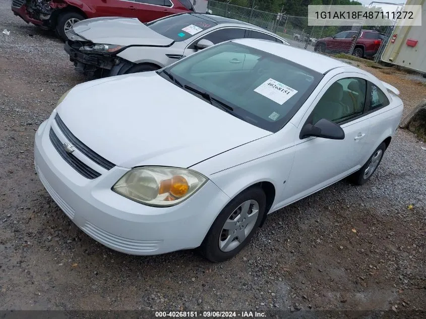 2008 Chevrolet Cobalt Ls VIN: 1G1AK18F487111272 Lot: 40268151