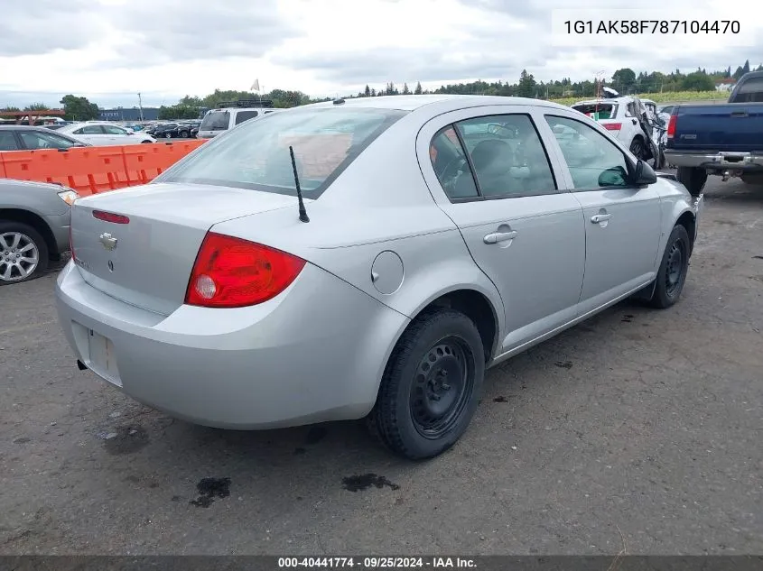 2008 Chevrolet Cobalt Ls VIN: 1G1AK58F787104470 Lot: 40441774