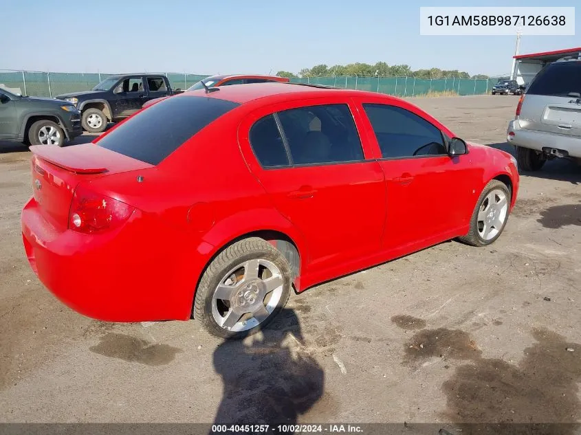 2008 Chevrolet Cobalt Sport VIN: 1G1AM58B987126638 Lot: 40451257