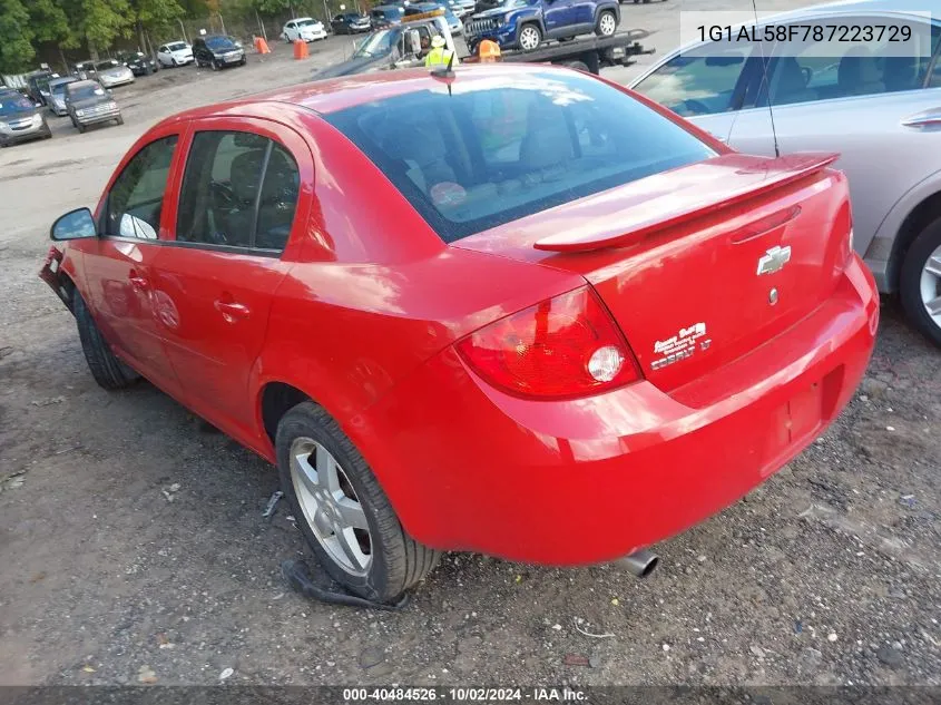 2008 Chevrolet Cobalt Lt VIN: 1G1AL58F787223729 Lot: 40484526