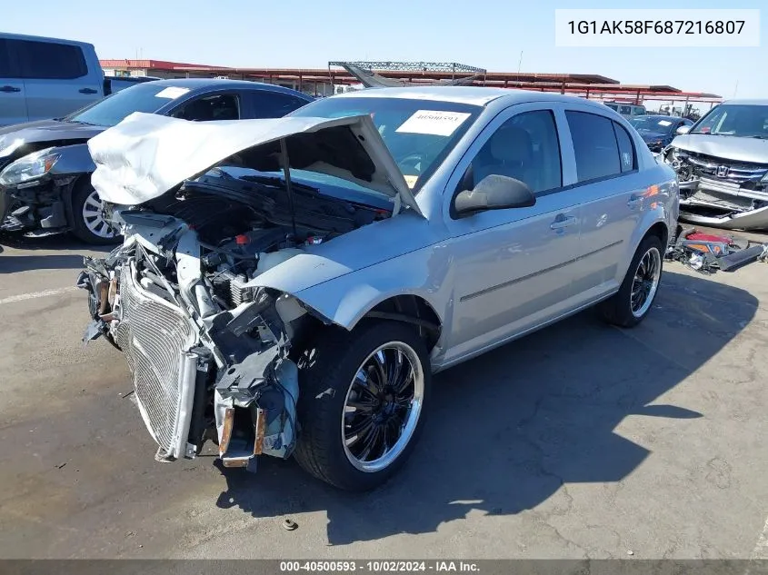 2008 Chevrolet Cobalt Ls VIN: 1G1AK58F687216807 Lot: 40500593