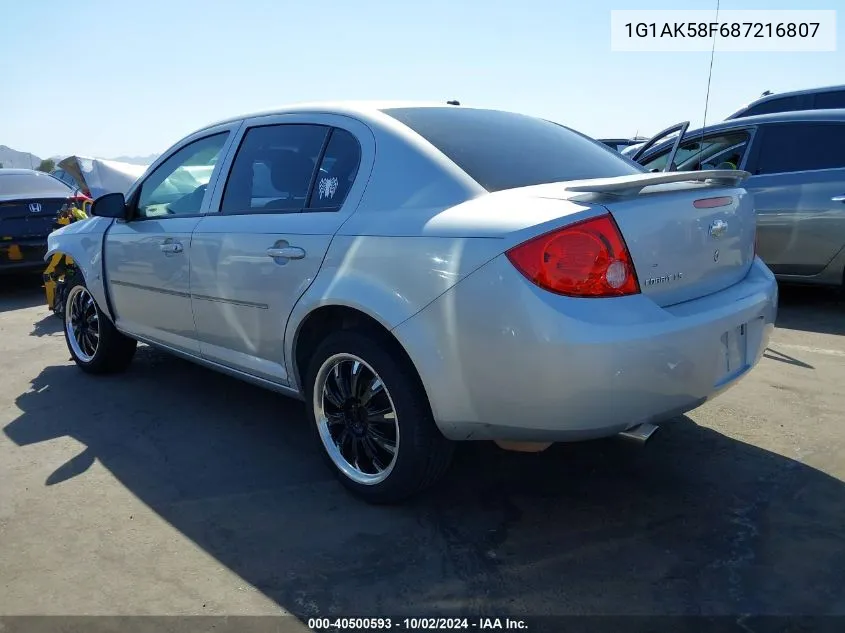 2008 Chevrolet Cobalt Ls VIN: 1G1AK58F687216807 Lot: 40500593