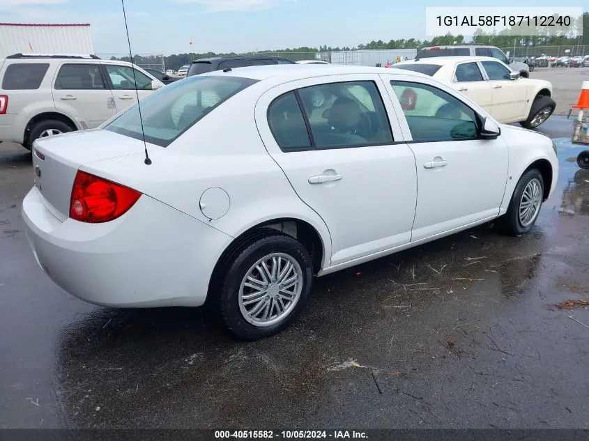 2008 Chevrolet Cobalt Lt VIN: 1G1AL58F187112240 Lot: 40515582