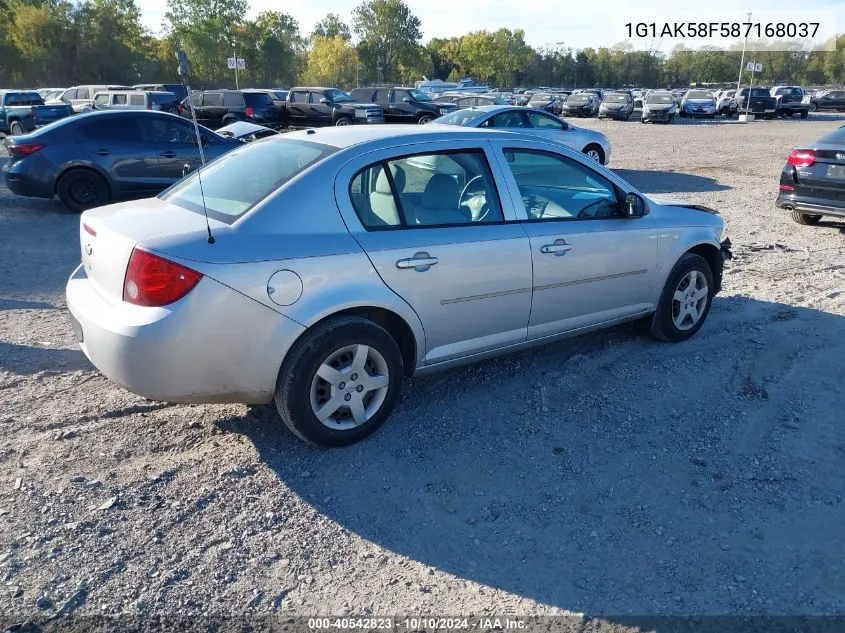 2008 Chevrolet Cobalt Ls VIN: 1G1AK58F587168037 Lot: 40542823