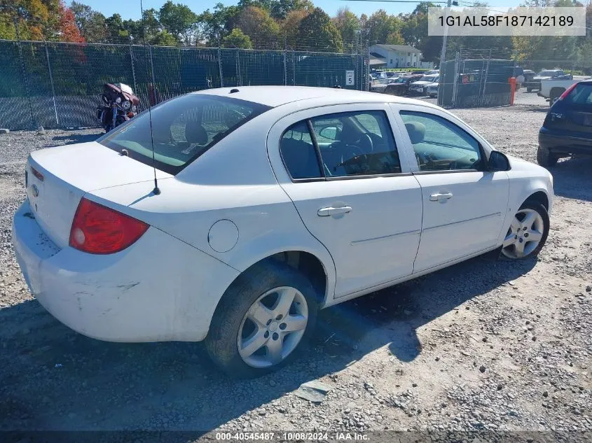 2008 Chevrolet Cobalt Lt VIN: 1G1AL58F187142189 Lot: 40545487