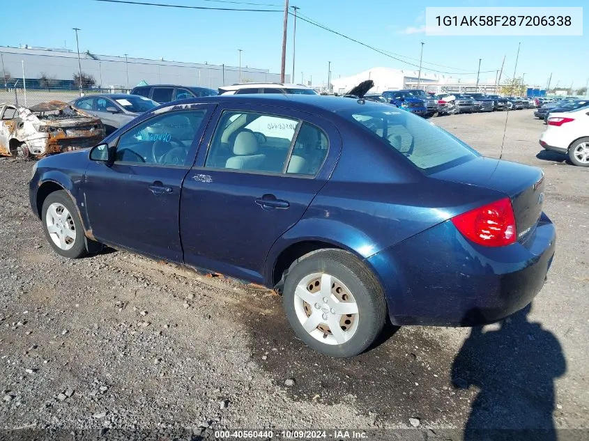 2008 Chevrolet Cobalt Ls VIN: 1G1AK58F287206338 Lot: 40560440