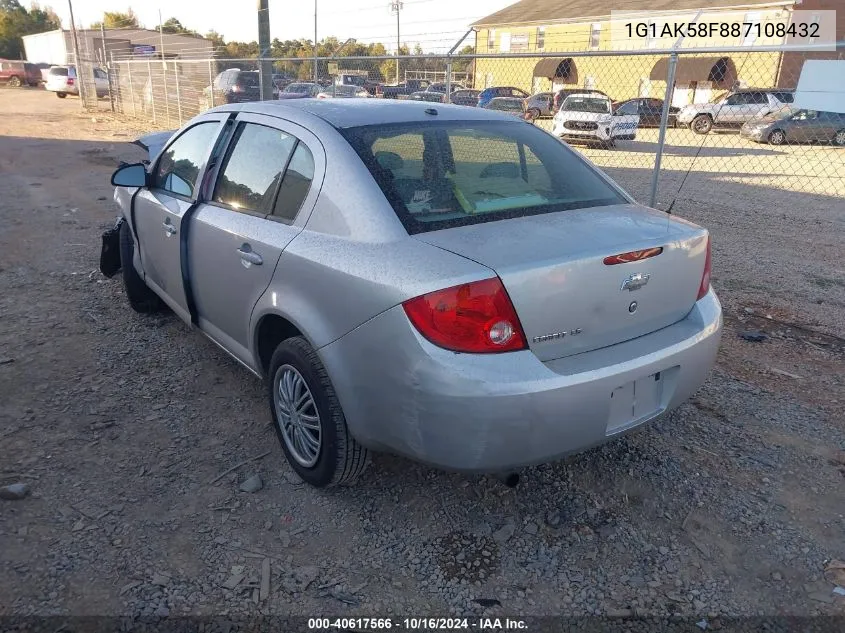 2008 Chevrolet Cobalt Ls VIN: 1G1AK58F887108432 Lot: 40617566