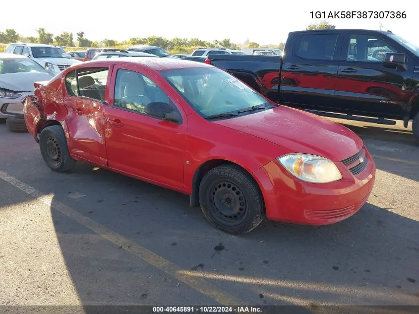 2008 Chevrolet Cobalt Ls VIN: 1G1AK58F387307386 Lot: 40645891