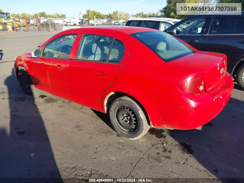 2008 Chevrolet Cobalt Ls VIN: 1G1AK58F387307386 Lot: 40645891