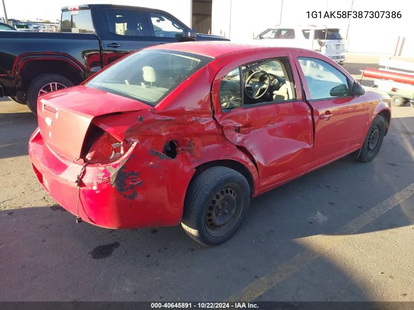 2008 Chevrolet Cobalt Ls VIN: 1G1AK58F387307386 Lot: 40645891