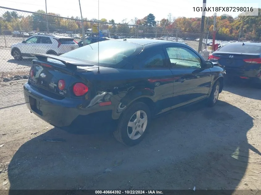 2008 Chevrolet Cobalt Ls VIN: 1G1AK18FX87298016 Lot: 40664392