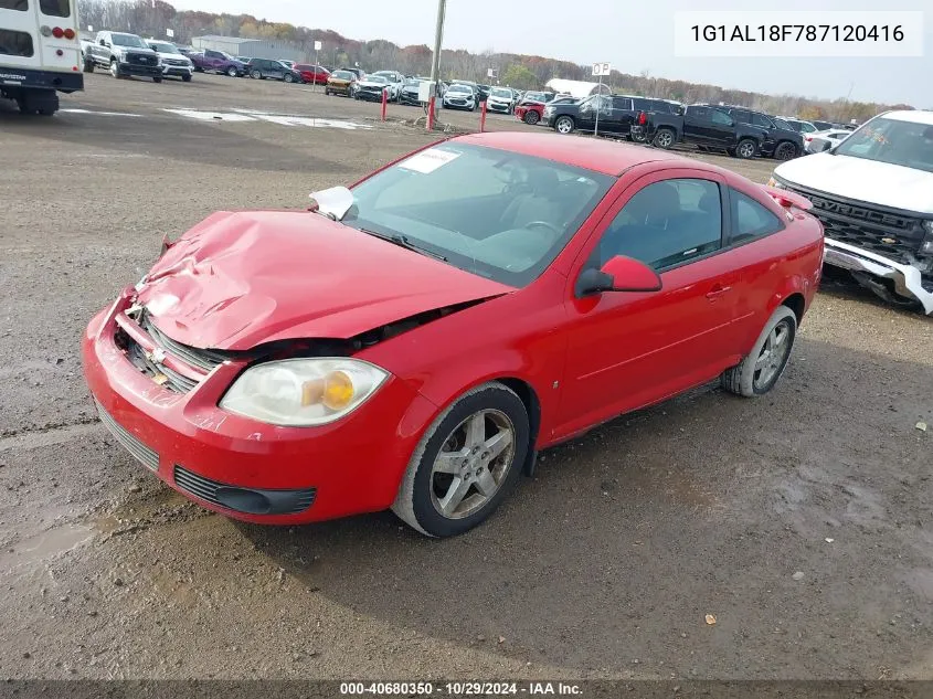 2008 Chevrolet Cobalt Lt VIN: 1G1AL18F787120416 Lot: 40680350