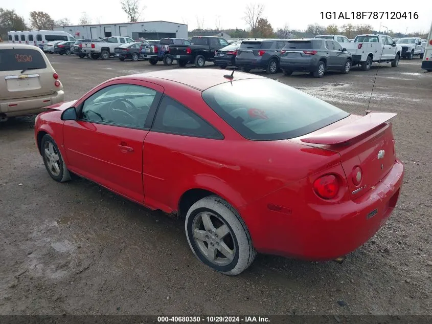 2008 Chevrolet Cobalt Lt VIN: 1G1AL18F787120416 Lot: 40680350