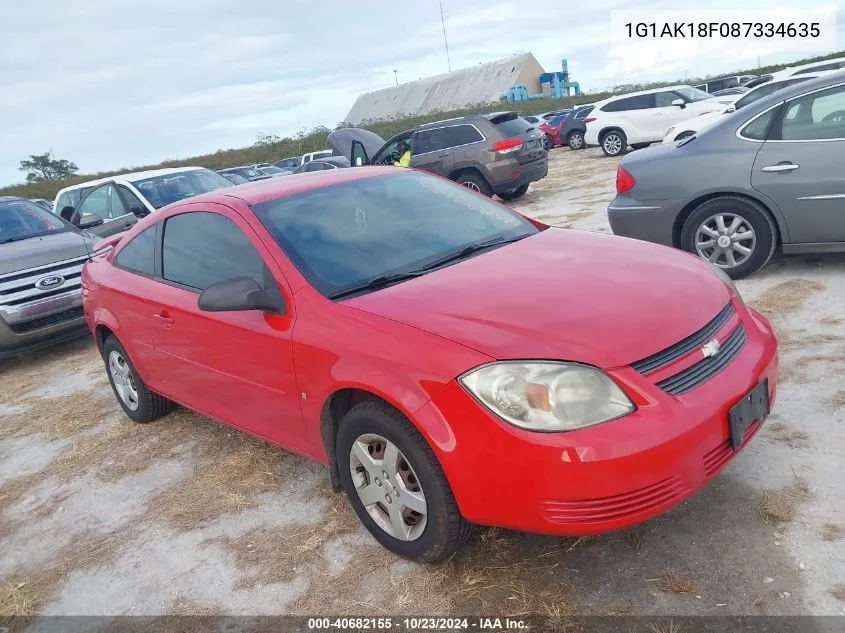 2008 Chevrolet Cobalt Ls VIN: 1G1AK18F087334635 Lot: 40682155