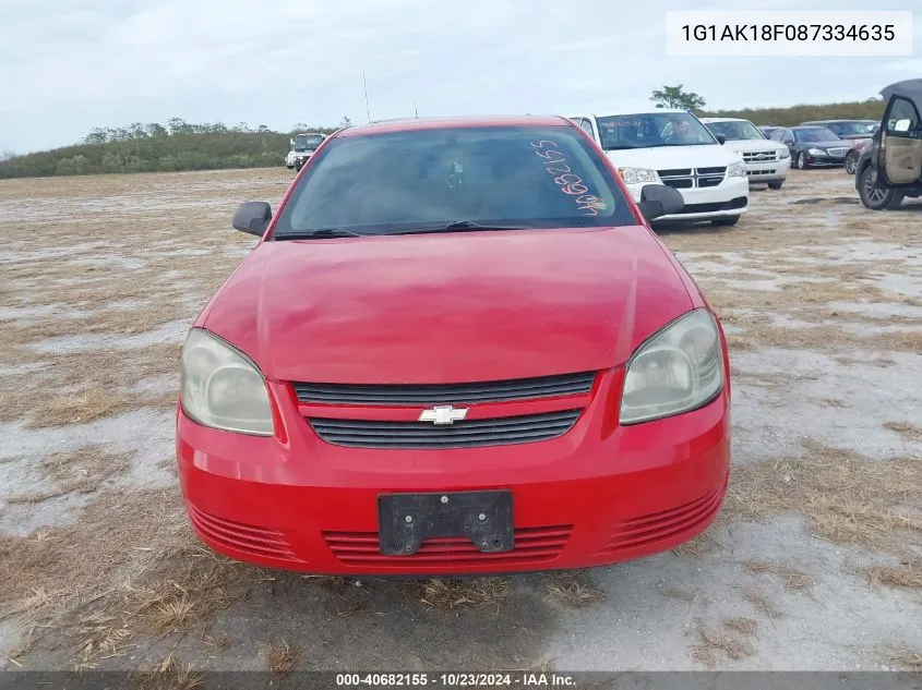 2008 Chevrolet Cobalt Ls VIN: 1G1AK18F087334635 Lot: 40682155