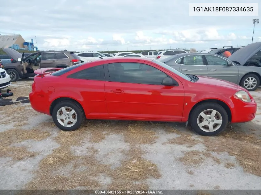 2008 Chevrolet Cobalt Ls VIN: 1G1AK18F087334635 Lot: 40682155