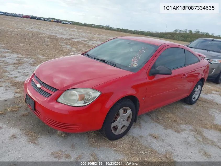 2008 Chevrolet Cobalt Ls VIN: 1G1AK18F087334635 Lot: 40682155