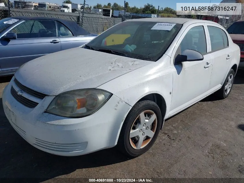 2008 Chevrolet Cobalt Lt VIN: 1G1AL58F587316247 Lot: 40691888