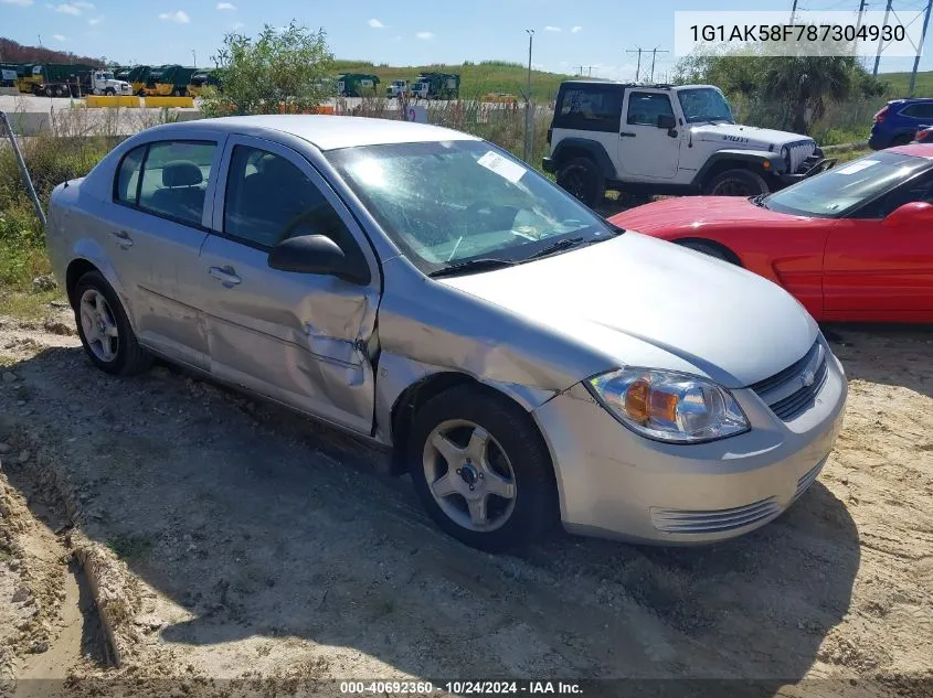 2008 Chevrolet Cobalt Ls VIN: 1G1AK58F787304930 Lot: 40692360