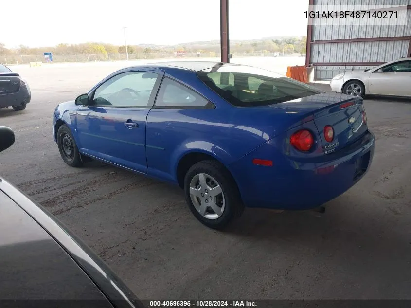 2008 Chevrolet Cobalt Ls VIN: 1G1AK18F487140271 Lot: 40695395