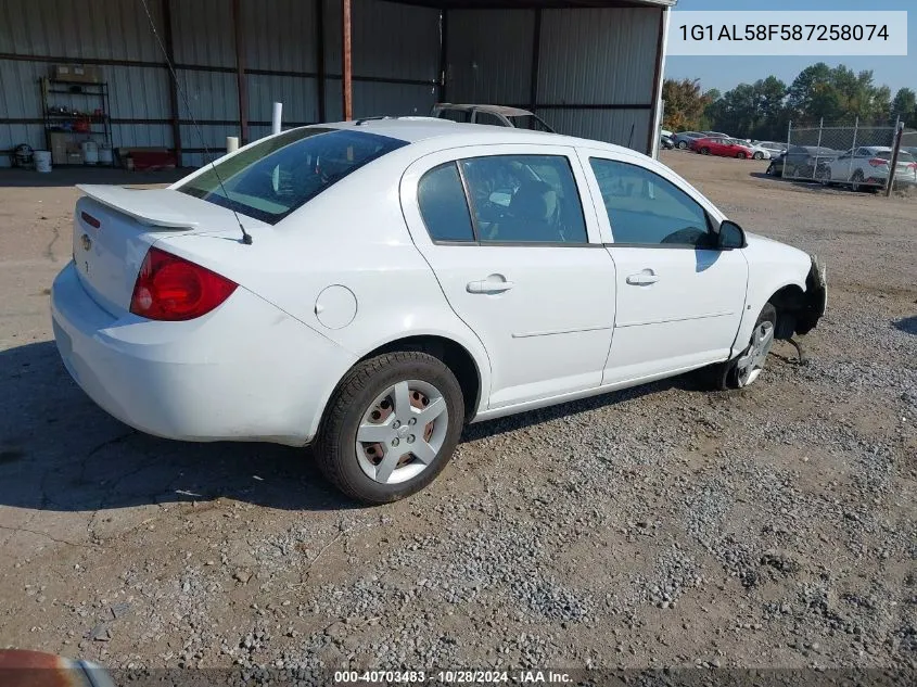 2008 Chevrolet Cobalt Lt VIN: 1G1AL58F587258074 Lot: 40703483