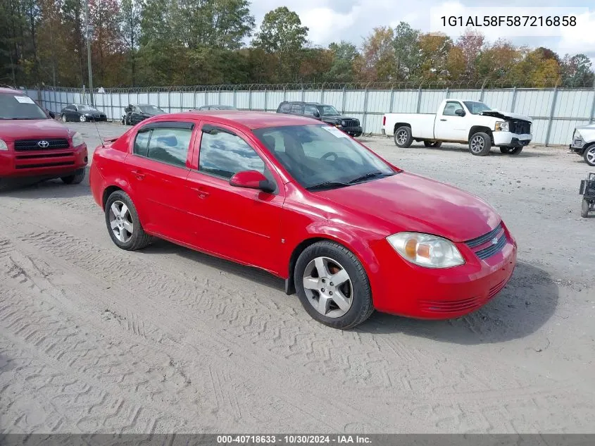 2008 Chevrolet Cobalt Lt VIN: 1G1AL58F587216858 Lot: 40718633