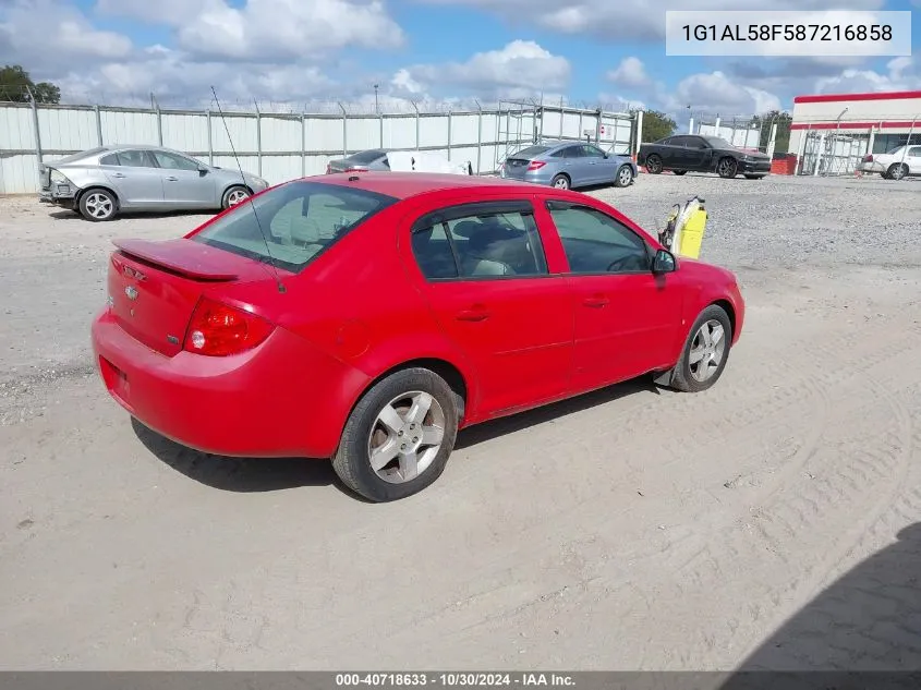 2008 Chevrolet Cobalt Lt VIN: 1G1AL58F587216858 Lot: 40718633