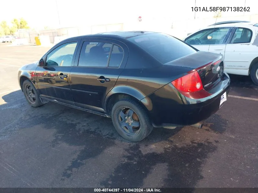 2008 Chevrolet Cobalt Lt VIN: 1G1AL58F987138262 Lot: 40744397