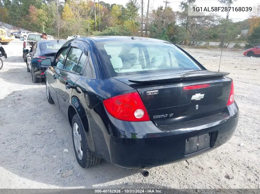 2008 Chevrolet Cobalt Lt VIN: 1G1AL58F287168039 Lot: 40752928