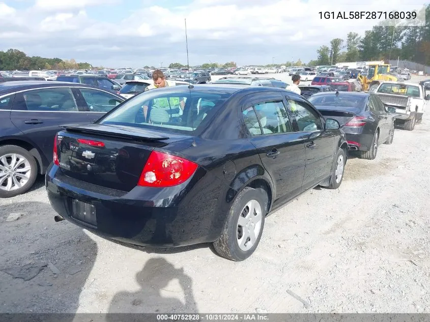 2008 Chevrolet Cobalt Lt VIN: 1G1AL58F287168039 Lot: 40752928