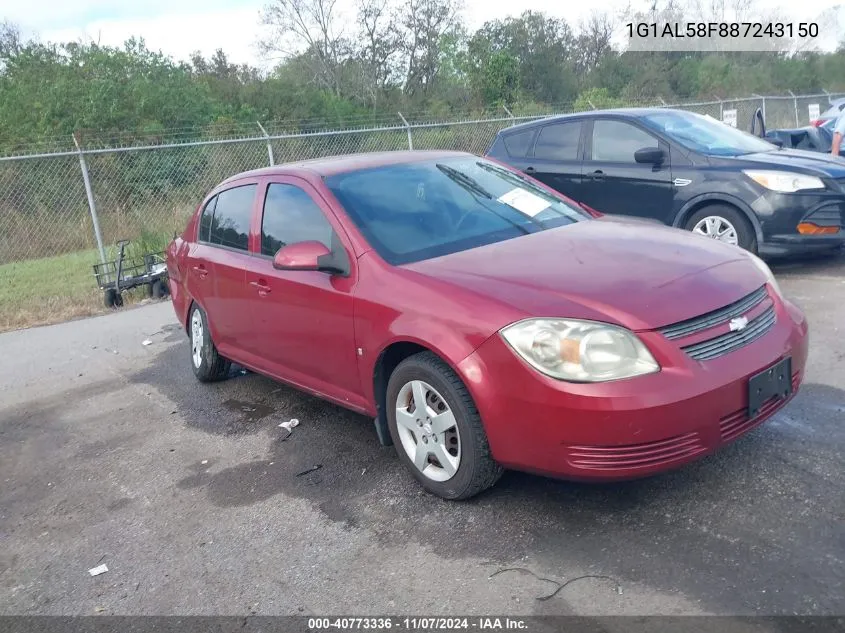 2008 Chevrolet Cobalt Lt VIN: 1G1AL58F887243150 Lot: 40773336