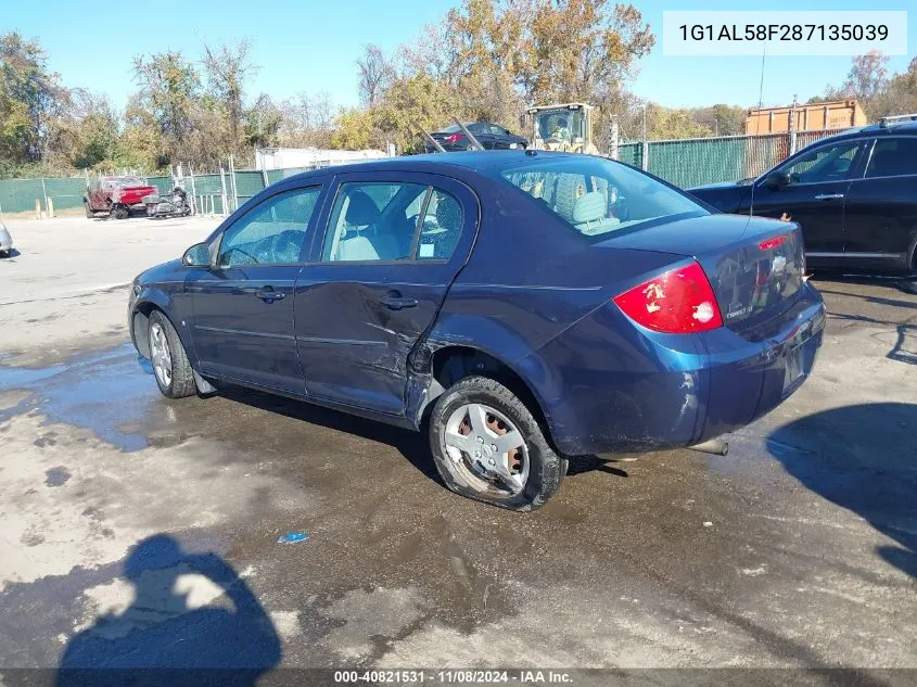 2008 Chevrolet Cobalt Lt VIN: 1G1AL58F287135039 Lot: 40821531