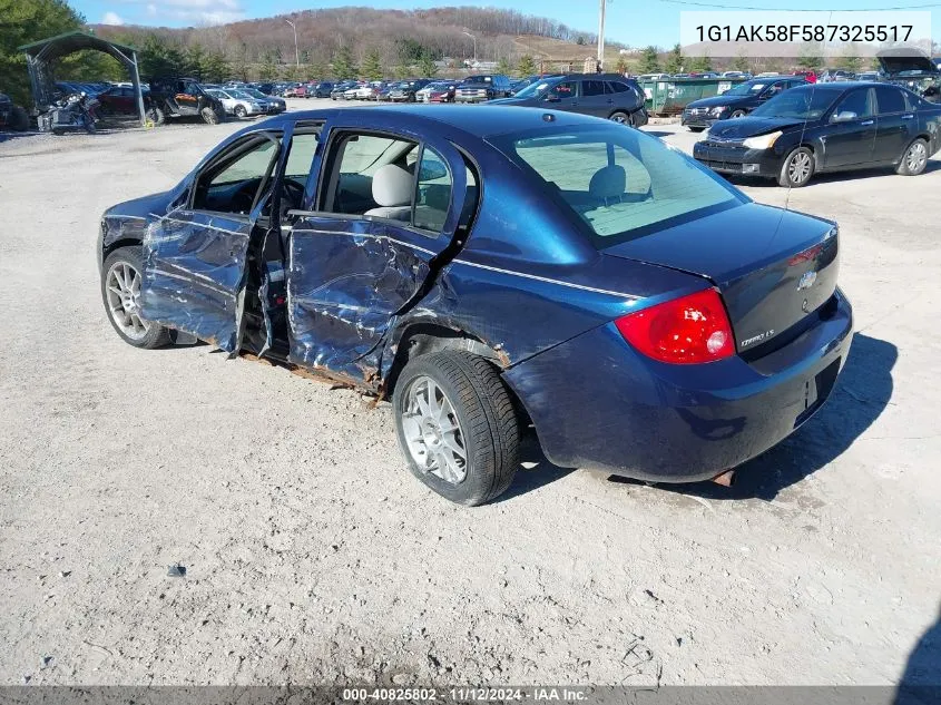 2008 Chevrolet Cobalt Ls VIN: 1G1AK58F587325517 Lot: 40825802