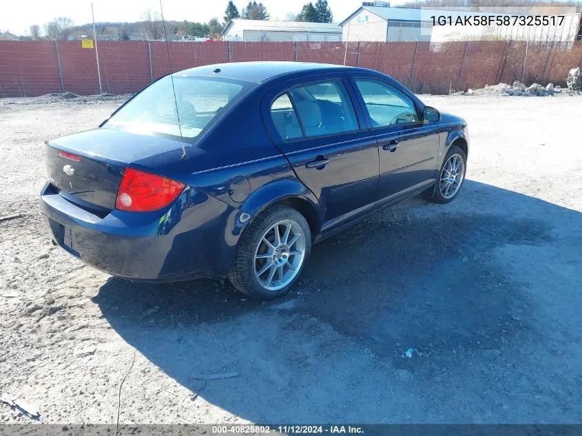 2008 Chevrolet Cobalt Ls VIN: 1G1AK58F587325517 Lot: 40825802