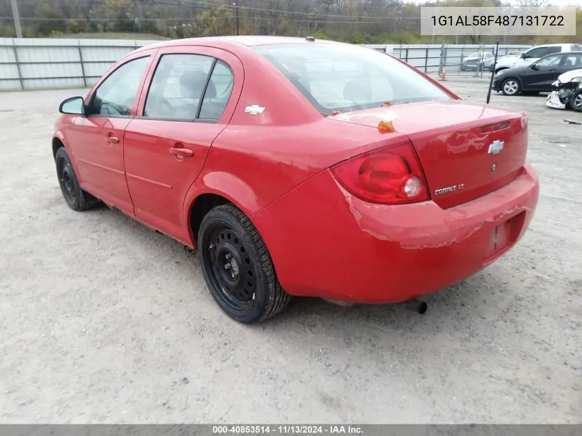 2008 Chevrolet Cobalt Lt VIN: 1G1AL58F487131722 Lot: 40853514