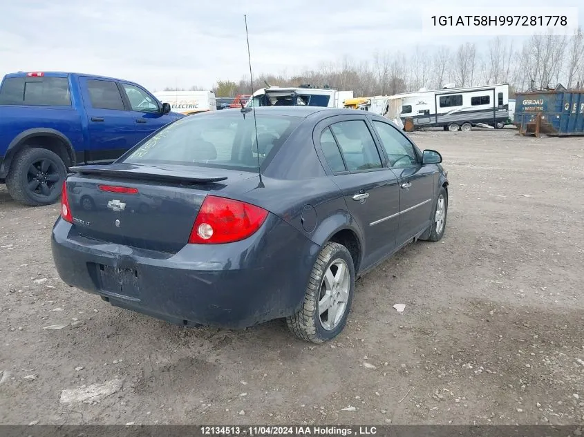 2009 Chevrolet Cobalt VIN: 1G1AT58H997281778 Lot: 12134513