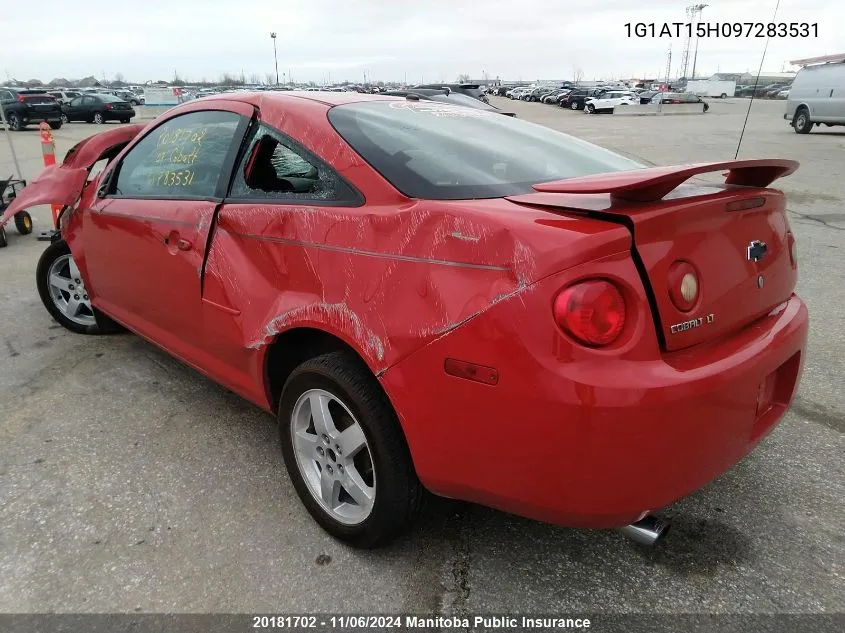 2009 Chevrolet Cobalt Lt VIN: 1G1AT15H097283531 Lot: 20181702